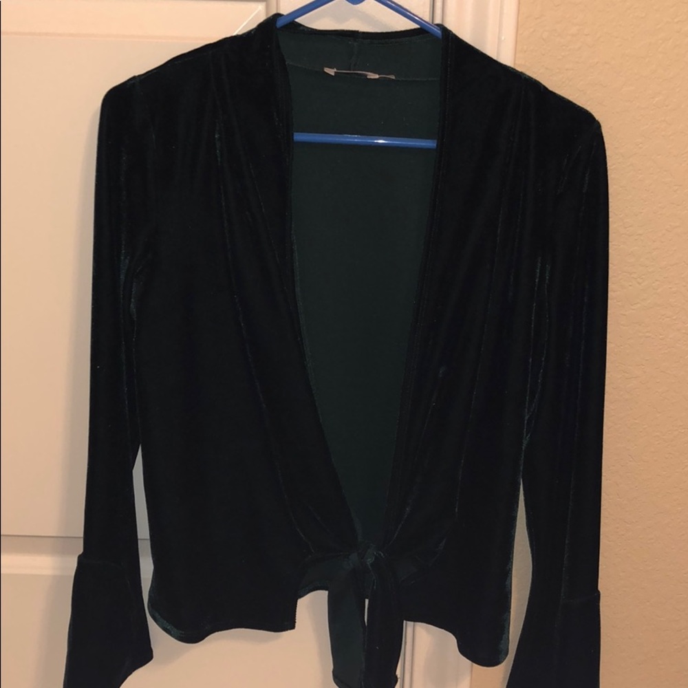 Velour Tie Top